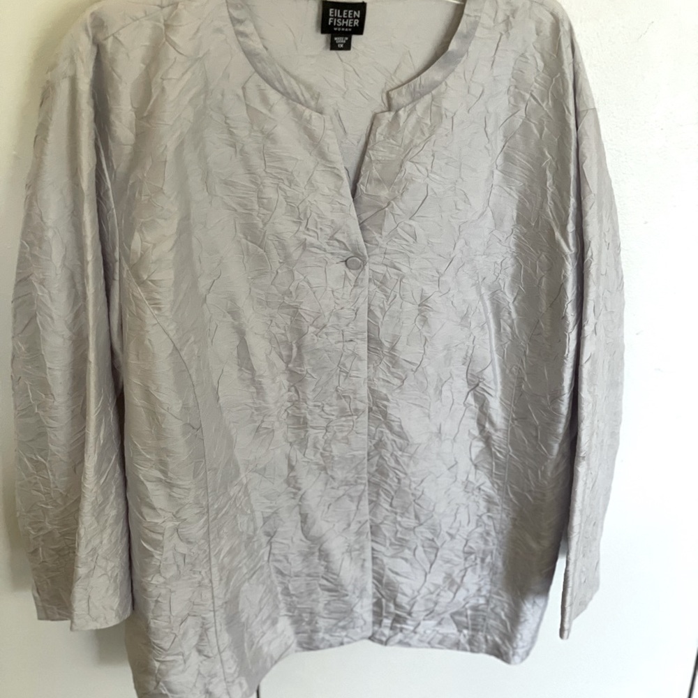 Eileen Fisher silk top/jacket. Barely worn!